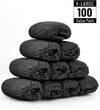X-Large 100 Count Shoe Covers Disposable Non-Slip, Premium Cloth Boot Covers, Slip-Resistant, Durable, Breathable, Non-Toxic, Recyclable, Stretchable Fits up to Size 13 US Men - Black