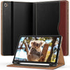 OKP Case for Samsug Galaxy Tab A9+ plus 11 Inch 2024(SM-X210/X216/X218), PU Leather Folio Cover with Multi-Angle Stand//Pen Holder, Auto Wake/Sleep Case for Galaxy A9+ 11" Tablet (Black+Brown)