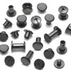 110Sets Chicago Screws Leather Rivets Assorted Screw Rivets Chicago Binding Screws for Decorate and Repair Leather Craft Belt Bag Shoes Purse Bookbinding (Gunmetal Black, M5*4,5,6,8,10,12)