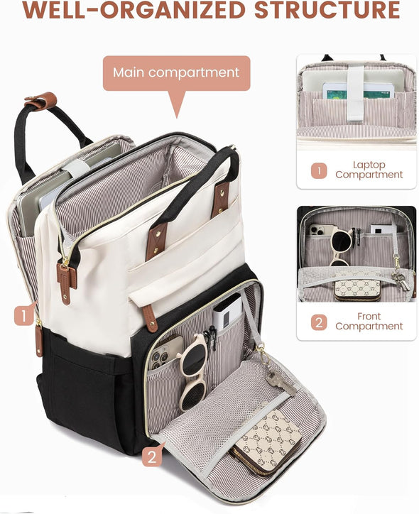 backpack for work women with laptop compartment LOVEVOOK 15.6 Business Laptop Backpack for Women – Kinzd