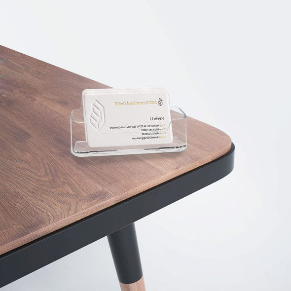 8 Pack Acrylic Business Card Holder for Desk, Clear Plastic Business Cards Display Holders Stand, Fits 30-50 Business Cards