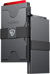 RUNBOX Slim Card Holder Wallet for Men, Minimalist RFID Blocking Wallet with Pop-Up Function, Ultra-Thin Design, Metal Business Card Cases Holds 12+ Cards, Gifts for Men, Men'S Accessories