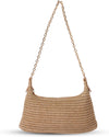 Women'S Straw Woven Beach Bag Summer Vacation Shoulder Purse