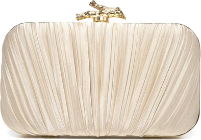 Clutch Purses for Women Evening/Wedding Chic Woven Bag Formal PU Leather Purse Designer Handbags for Women