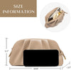 SWEETV Dressy Vegan Leather Clutch Purse for Women Formal, Soft Pleated PU Evening Clutch for Weddings, Proms, Cocktail-Gemma