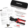 Kingtool Leather Hole Punch Set, Super Heavy Duty Rotary Puncher, Multi Hole Sizes Maker Tool