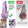 Tomkas Small Dog Sling Carrier - Zipper Pocket & Adjustable Strap & Zip Pocket - for 3-10 Lbs Pets(Light Purple)