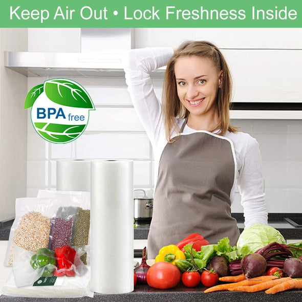 O2Frepak 100 Gallon Size 11" X 16"Vacuum Sealer Bags with BPA Free and Puncture Prevention,Vacuum Seal Freezer Bags,Great for Sous Vide Vaccume Sealer Precut Bags
