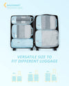 BAGSMART 6 Set Compression Packing Cubes - Lightweight Travel Essentials, Durable Luggage Organizer