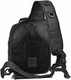 REEBOW GEAR Tactical Sling Backpack Rover Shoulder Sling Pack (Black)