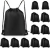 Drawstring Backpack 20Pcs Drawstring Bags, Draw String Back Bag Drawstring Bags Bulk for Sports, Gym, Travel, Swimming, Beach (Black)