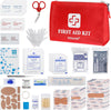 Small First Aid Kit, 150 Piece with Foil Blanket, Scissors First Aid Bag for Emergency, Home, Camping, Travel, Sports, Office, Outdoor, Car, School
