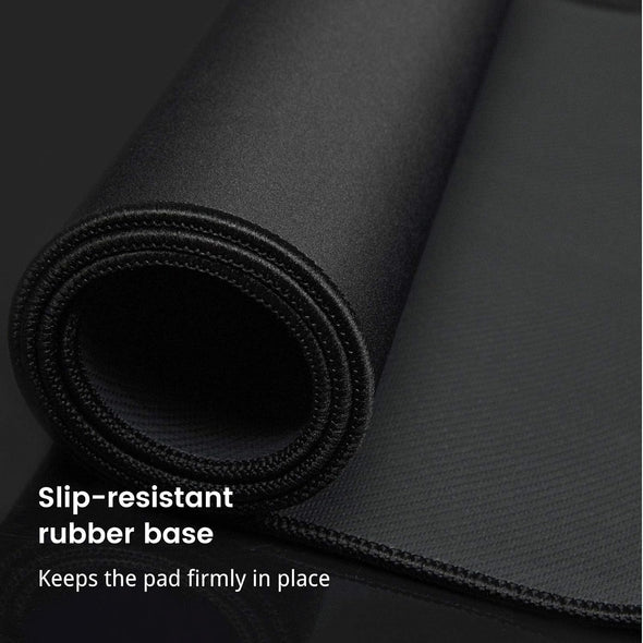 TEDNETGO Large Gaming Mouse Pad, Waterproof Extra Large Big Mouse Pad with Stitched Edge, XXL Non-Slip Black Computer Long Mousepad Desk Mat for Gamer, Office & Home, Black