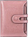 Leather Wallets for Women RFID Blocking Zip around Coin Purse Small