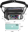 Clear Bag Stadium Approved Large Clear Fanny Pack for Women for Work,Multi-Purpose Waist Bag for Travel & Sporting Event