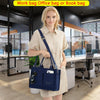 Tote Bag for Women with Compartments,Large Canvas Tote Women'S Purse Crossbody Bags Work Laptop Book Bag Satchels Handbags