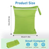 Angel Love Baby Cloth Diaper Wet/Dry Bags, 2 Pack with Two Zippered Pockets, Waterproof Washable Reusable for Travel, Beach, Pool, Gym, Swimsuits or Wet Clothes, L0109