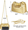 Joryin Woven Women'S Crossbody Bag & Evening Purse, Trendy Dumpling Clutch & Hobo Cloud Shoulder Bag Trendy Dumpling Clutch