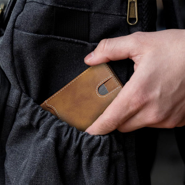 Furid Card Wallet for Men Slim: Smart Wallet - Rfid Minimalist Front Pocket with ID Window Pop up Wallet Gift for Male