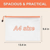 CATIFLIN 30 Pack Mesh Zipper Pouch Bags, A4 Letter Size, Clear Plastic Zip Bags for Board Game & Puzzle Storage, Waterproof & Durable Document Bags for Office, School, Travel, Art & Craft Supplies