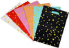 HABILE 48 Pieces of Thicker Gift Bags with Handles, Plastic Party Candy Bags with Sparkling Stars, Suitable for All Kinds of Holiday Parties
