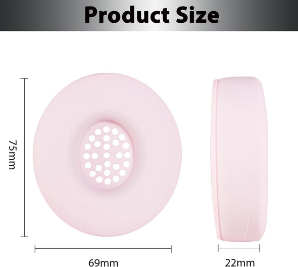 Adhiper Silicone Ear Pads Cover for Beats Solo 4, Washable Sweat Earpad Covers Silicone Case for Beats Solo4 & Solo3 Wireless On-Ear Headphones Accessories Protective Pads Cover (Pink)