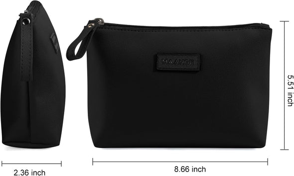 Cosmetic Bags for Women Small Makeup Bag for Purse Pu Leather Makeup Pouch Travel Makeup Bag with Zipper Make up Bag for Travelling