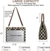 Laptop Tote Bag for Women Work 15.6 Inch Canvas Shoulder Bags Computer Messenger Purse Teacher Handbag Office Briefcase