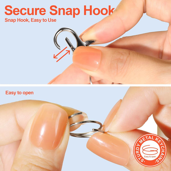 LEOBRO 240PCS Metal Swivel Snap Hooks and Key Rings, 120PCS Small Lobster Claw Keychains Clasps and 120PCS Key Chain Ring for Keychain Clip, Lanyard, Key, Jewelry Making, Art Crafts, Silver
