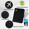 GOAUS Passport Holder for Travel with Airtag Card Slots, Money Pocket, Women Men RFID Blocking Wallet Book Case Black