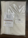 Hanging Garment Bags Cover 24''X48'' Lightweight Clear White Suit Protector Cover Bag (Pack of 6) with Study Full Zipper for Suit Clothes Storage Closet