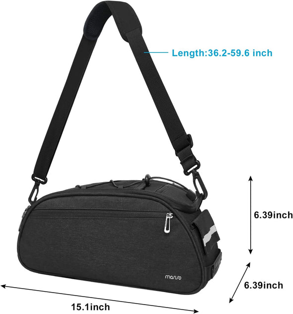 MOSISO Bike Rack Bag, Waterproof Bicycle Trunk Pannier Rear Seat Pouch Cycling Bike Carrier Backseat Storage Luggage Saddle Shoulder Bag