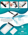 Hiearcool Waterproof Phone Pouch, Waterproof Beach Bag Compatible for Iphone 16 15 14 13 Pro Max up to 8.3", IPX8 Cellphone Kayak Accessories, Travel Essentials for Beach -Clear-2Pack