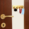 Picowe Key Holder for Wall Decorative, Adhesive Stainless Steel Key Hooks, Key Hanger Key Organizer for Wall, Towel Hook Coat Hanger for Entryway Hallway Kitchen(Four Rows,Golden 1PCS)