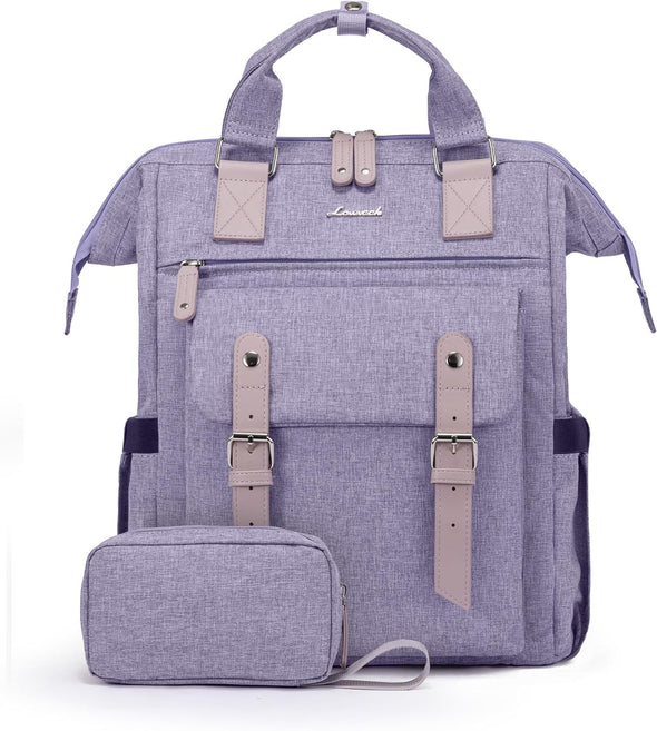 LOVEVOOK Laptop Backpack for Women, 15.6 Inch Teacher Nurse Bag Work Travel Computer Backpacks Purse, College Bookbag for School, Water Resistant Daypack, 15.6 Inch