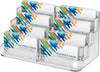 Maxgear Acrylic Business Card Holder for Desk Multiple Business Card Holders, Premium Cards Stand for Workspace, Clear Plastic Display Holder with 4 Tier for Office, 8 Pocket, 400 Cards Capacity
