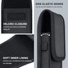 Ykooe Cell Phone Pouch Nylon Belt Holster Case Compatible with Iphone 16 15 14 13 12 11 & Pro Models, XR, Samsung Galaxy S20 S21 S22 S23 S24 S25, Black–L