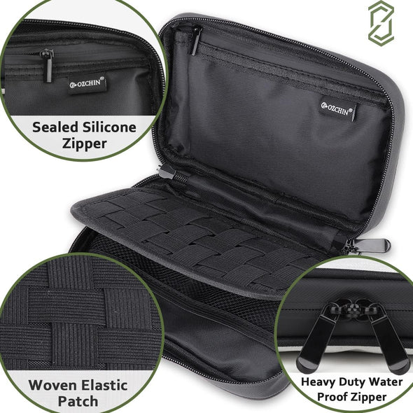 OZCHIN Smell Proof Bag with Water Repellent Zipper, Portable & Compact Handheld Pouch, Multi-Use Medicine & Travel Organizer, 8'' X 7'', Perfect for Everyday Carry