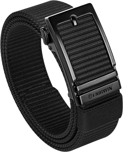 FAIRWIN Men'S Ratchet Belt - Nylon Web Work Belt with Automatic Buckle, Adjustable for Jeans, Pants, Golf, and Everyday Use