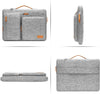 MOSISO 360 Protective Laptop Shoulder Bag,15-15.6 Inch Computer Bags Compatible with Macbook Pro 16 Inch, HP, Dell, Lenovo, Asus Notebook,Side Open Messenger Bag with 4 Zipper Pockets, Gray