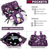 Tote Bag for Women,Multi Pockets Shoulder Handbag,Nurse Bag for Work,Large Cross Body Purse,Fashion Nylon Top Handle Satchel