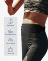 WATERFLY Running Belt Fanny Pack: Runner Marathon Jogging Waist Pack Sport Workout Exercise Fitness Phone Holder Belt for Men Women Jogger Slim Waistband Black
