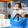6 Pack Heavy Duty Extra Large Moving Bags Storage Tote - Strong Handles& Backpack Straps - Space Saving Storage Bags Alternative to Moving Boxes and Bins,Compatible with Ikea Frakta Cart, Blue