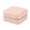 Portable Travel Mini Jewelry Box Leather Jewellery Ring Organizer Case Storage Gift Box Girls Women (Pink).