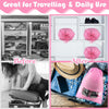 Pink Travel Shoe Bags - 5 Pcs Non-Woven Drawstring Packing Bags with Clear Window (15.7" X 11.8")