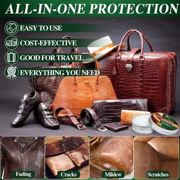 Mink Oil Leather Conditioner, Leather Cleaner with Sponge, All-Natural Leather Softener and Leather Care Restore