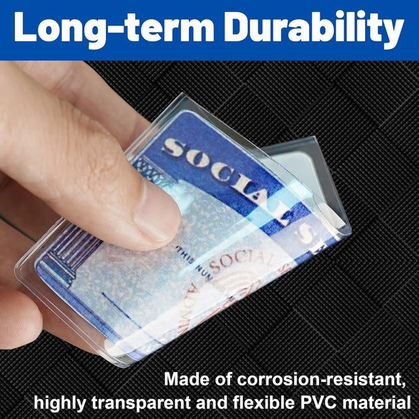 6 Pack Social Security Card Protector Sleeves/New Medicare Card Protector Sleeve/Credit Card Holder,24 Mil Soft Clear Card Sleeves for Waterproof SSN Card Protector/Credit Card Cover