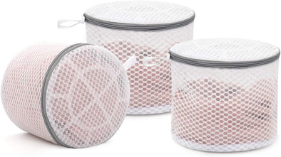 3Pcs Durable Honeycomb Mesh Laundry Bags for Delicates, Lingerie Wash Bag 7 X 7 X 6 Inches