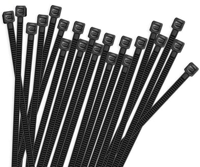 100Pcs Cable Zip Ties Heavy Duty 8 Inch, Premium Plastic Wire Ties with 50 Pounds Tensile Strength, Self-Locking Black Nylon Tie Wraps for Indoor and Outdoor