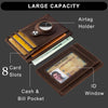 Hawanik Slim Minimalist Front Pocket Air Tag Wallet, RFID Blocking Card Holder Wallet with Airtag Holder